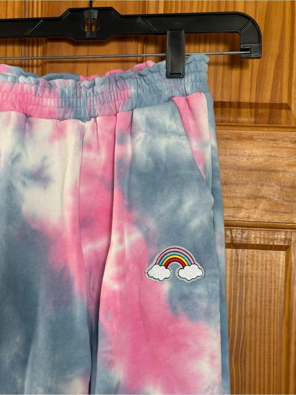 NWOT Lola and the Boys Girls' Tie-Dye Ruffle Patch Jogger Set, Size 14